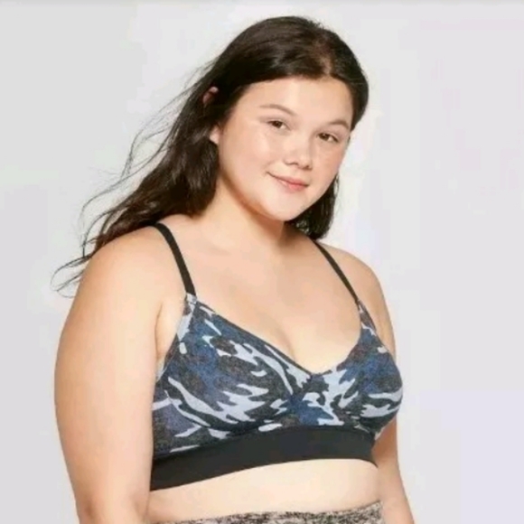 Colsie Other - Colsie Blue and Black Camo Bralette large